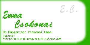 emma csokonai business card